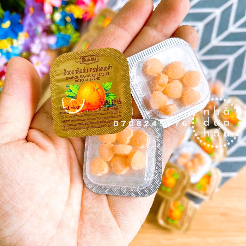 Kẹo cam vitamin C Thái Lan/ kẹo tuổi thơ hộp nhỏ 2.8g