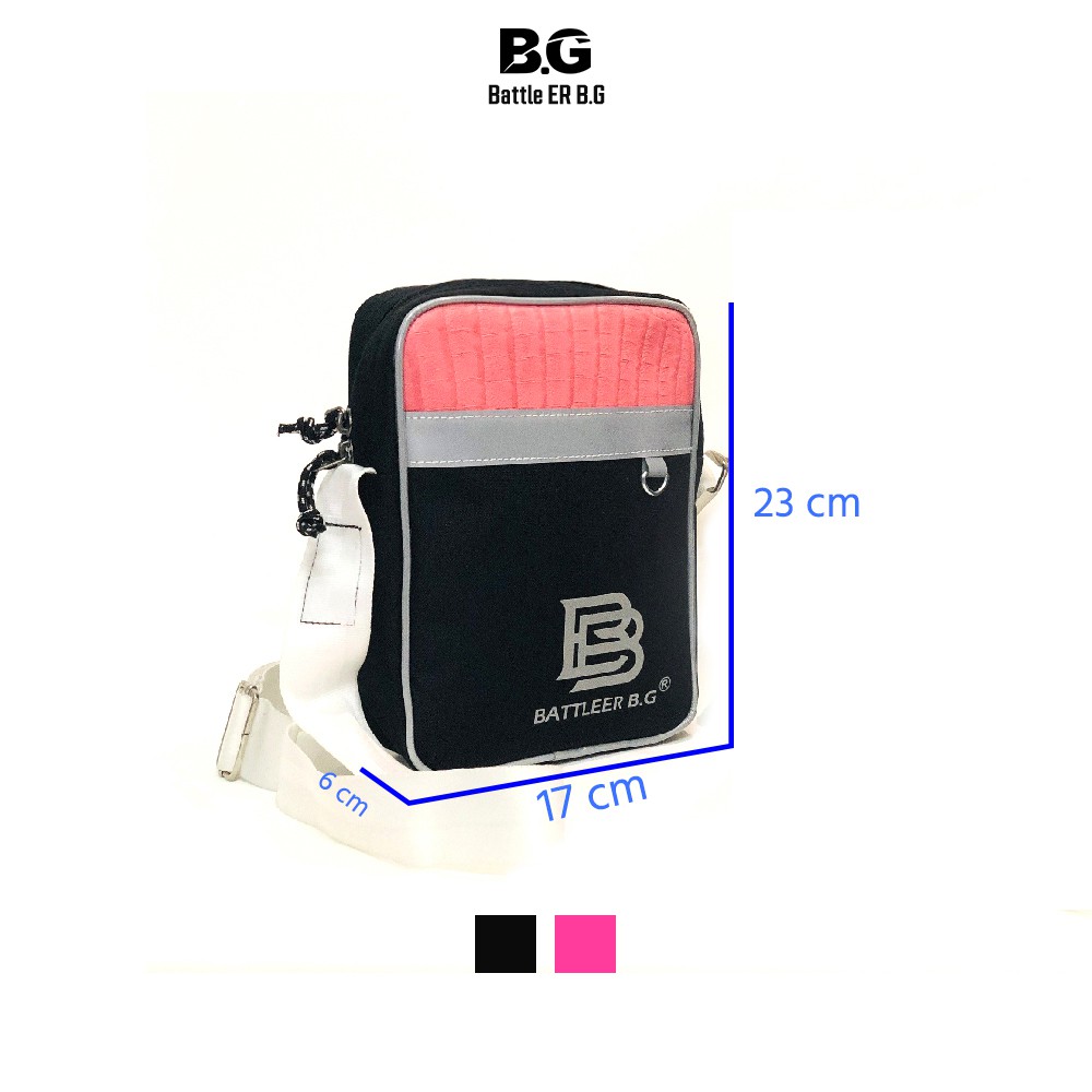 Túi đeo BATTLE ER B.G BB Phối Da Unisex Streetwear Bag