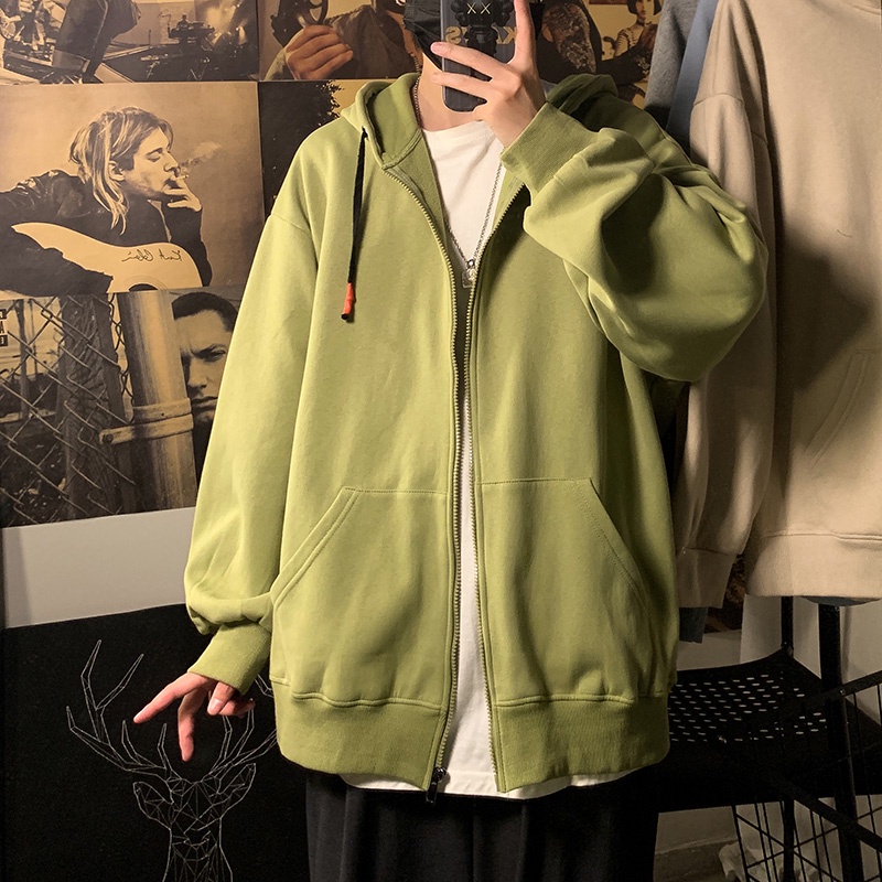 Áo khoác IFNICEFUTURE dáng rộng túi áo kangaroo thời trang mùa Thu cho nam nữ