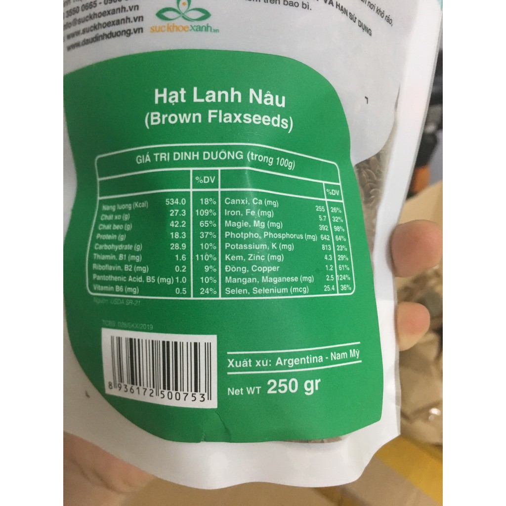 Hạt lanh nâu nhập khẩu Argentina, tốt cho phụ nữ