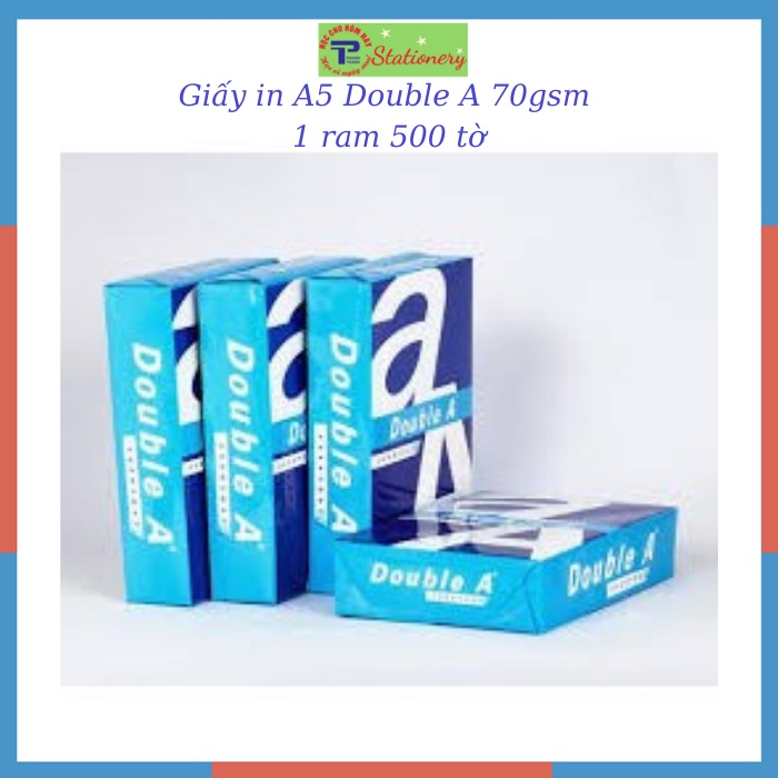 Giấy In A4 Double A 70gsm, 80gsm, giấy a4 double a - Thái Lan Chính Hãng (500 tờ)