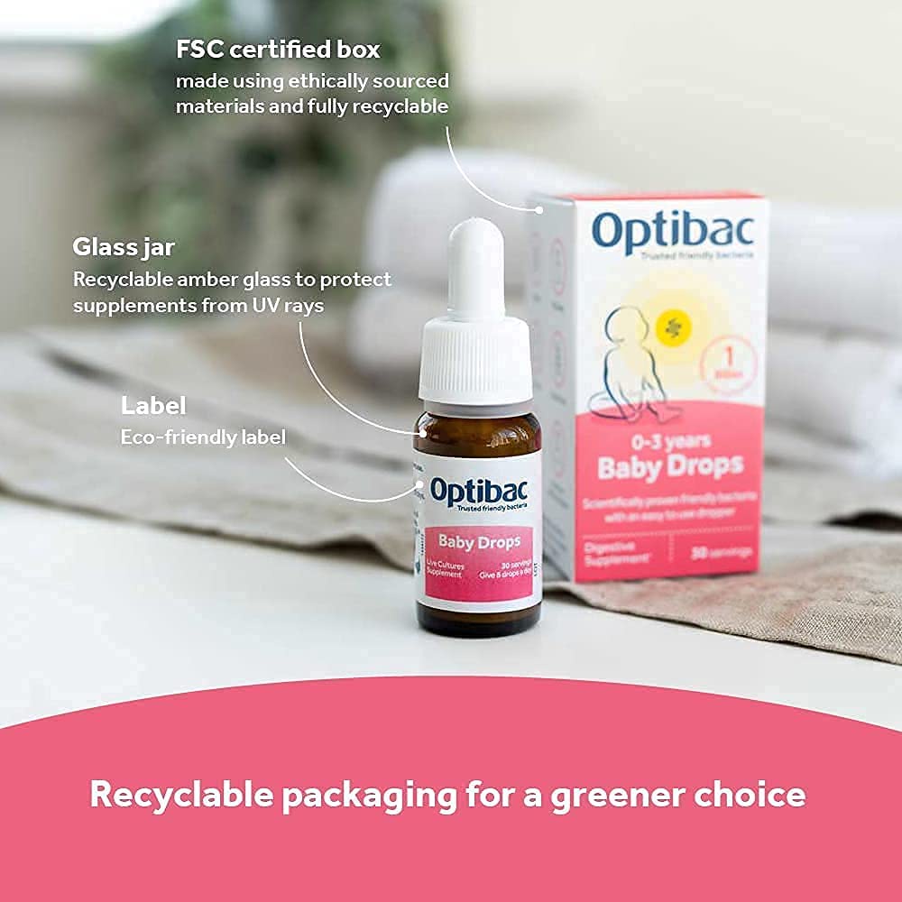 Men vi sinh Op hồng dạng giọt - Optibac Probiotics cho bé từ 0 đến 3 tuổi