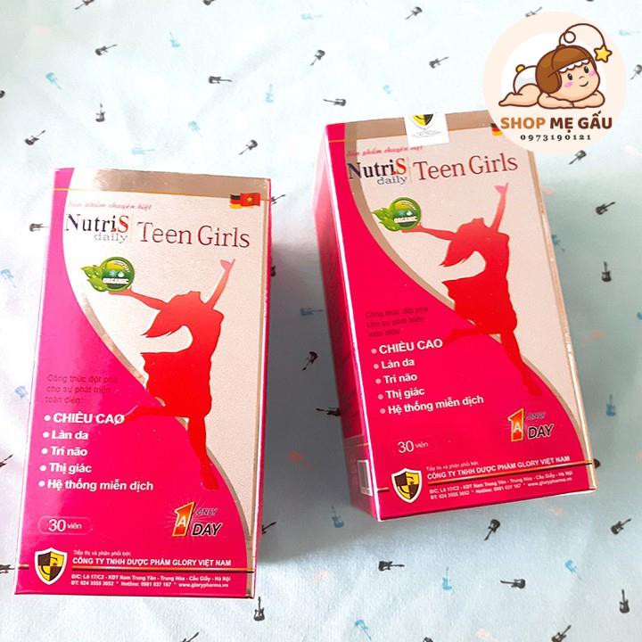 Viên uống tăng chiều cao cho nữ, phát triển trí não và hệ thống miễn dịch Nutri.S Daily TeenGirls hộp 30 viên | Thế Giới Skin Care