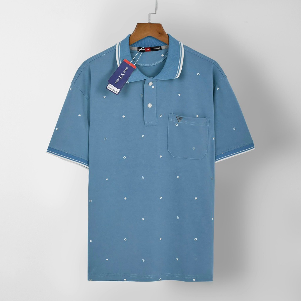 Áo Polo Nam Có Cổ Chất Liệu Cotton Thoáng Mát, Thấm Hút Mồ Hôi, Họa Tiết Đơn Giản - Việt Trinh