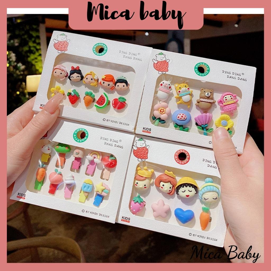 Set kẹp tóc, thun cột tóc cho bé hình động vật nhỏ dễ thương Mica baby KT18