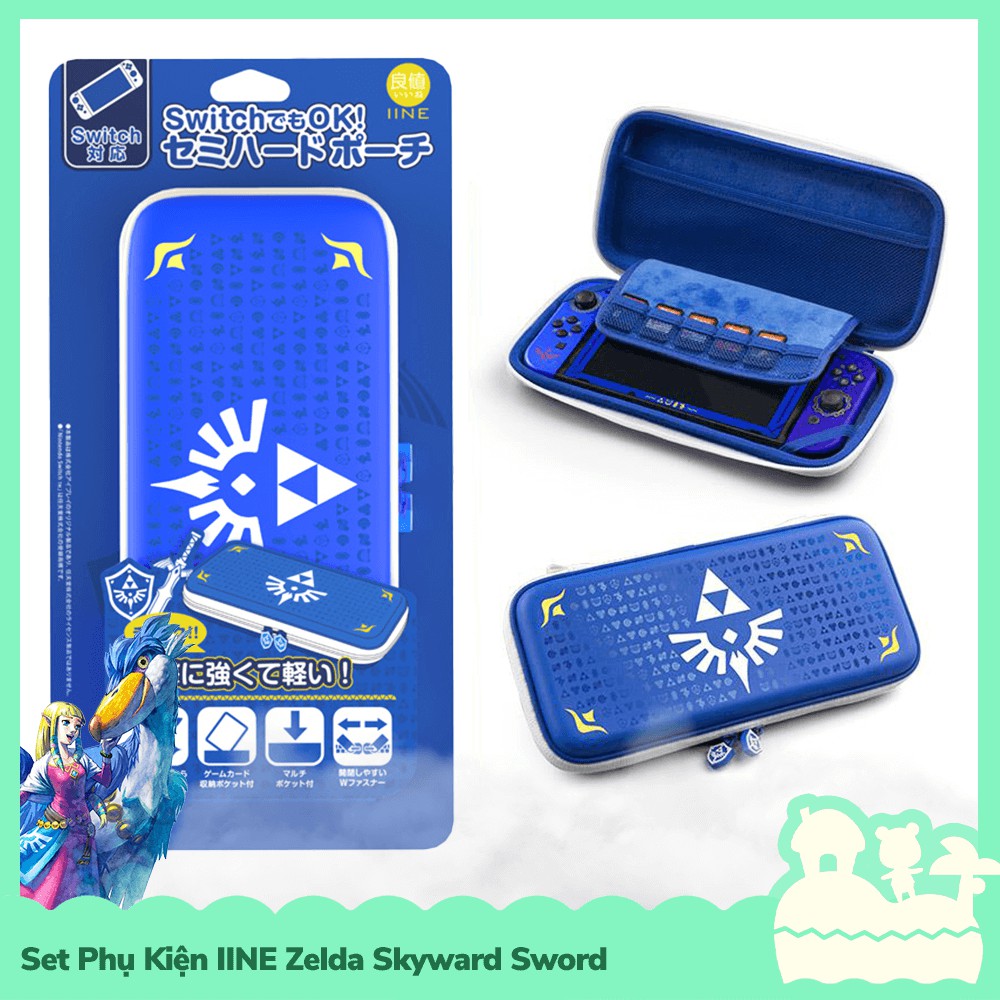 [Sẵn VN - Hỏa Tốc] Set Phụ Kiện Case Ốp, Túi, Bọc Analog Cho Máy Game Nintendo Switch / Switch Lite Zelda Skyward Sword