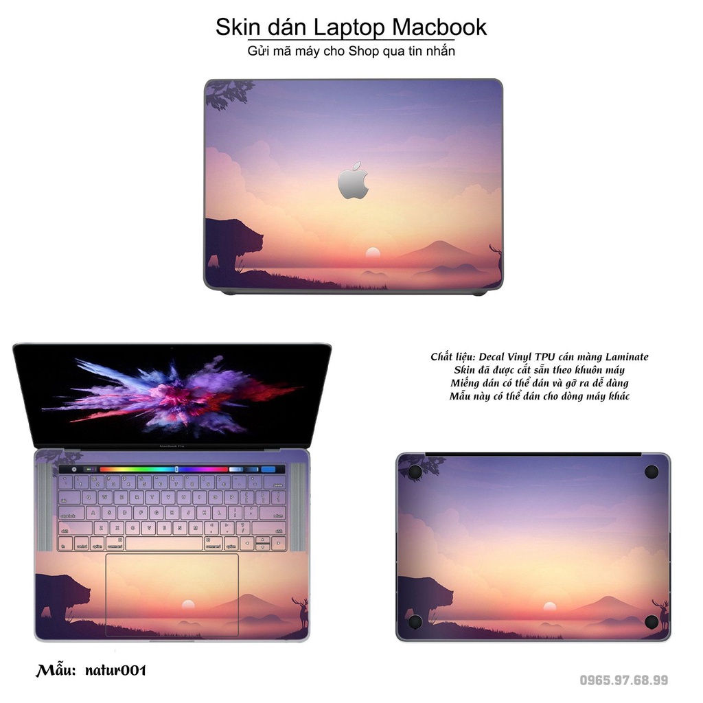 Skin dán Macbook mẫu thiên nhiên (đã cắt sẵn, inbox mã máy cho shop)