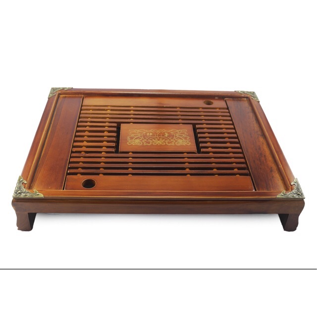 Khay gỗ bọc đồng