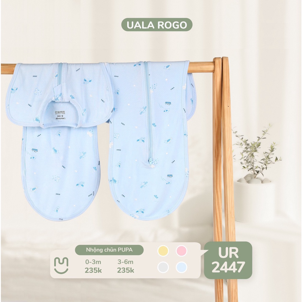 [Chính hãng] Nhộng chũn pupa họa tiết vải sợi tre cao cấp trẻ em Uala Rogo