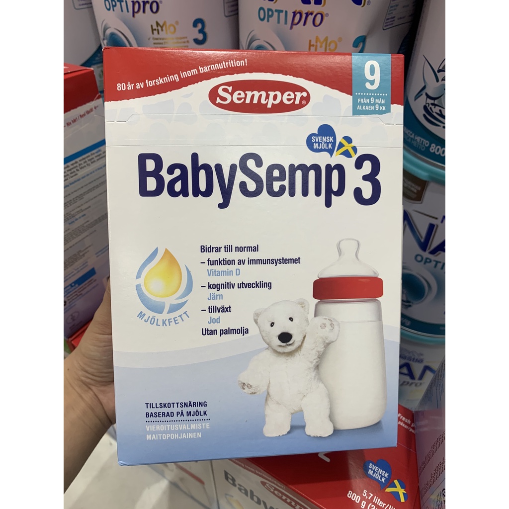 Sữa bột Semper - Baby Semp Thụy Điển 800g đủ số 1-2-3-4