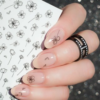 10 miếng Sticker hình dán móng nail có sẵn keo