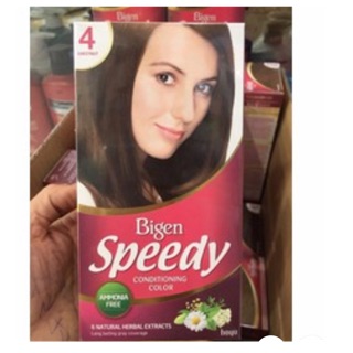 Nhuộm tóc thảo dược Bigen số 4 Chestnut Nâu Hạt Dẻ