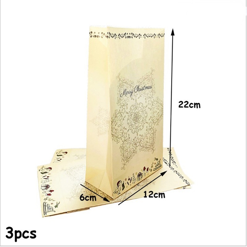 Túi Giấy Kraft Đựng Quà Giáng Sinh / Đám Cưới Thân Thiện Với Môi Trường Phong Cách Vintage