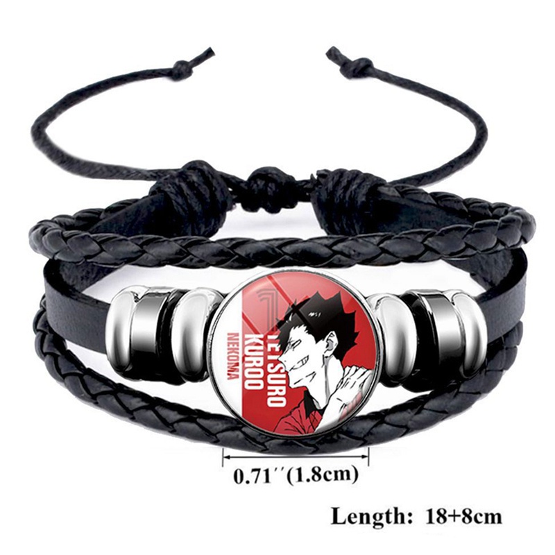 Vòng đeo tay họa tiết anime Haikyuu thời trang xinh xắn