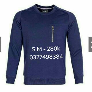 ( Gốc 425 giảm còn 280k) Áo thun dài tay Aristino mã ALT17-01 (màu xanh navy đậm)