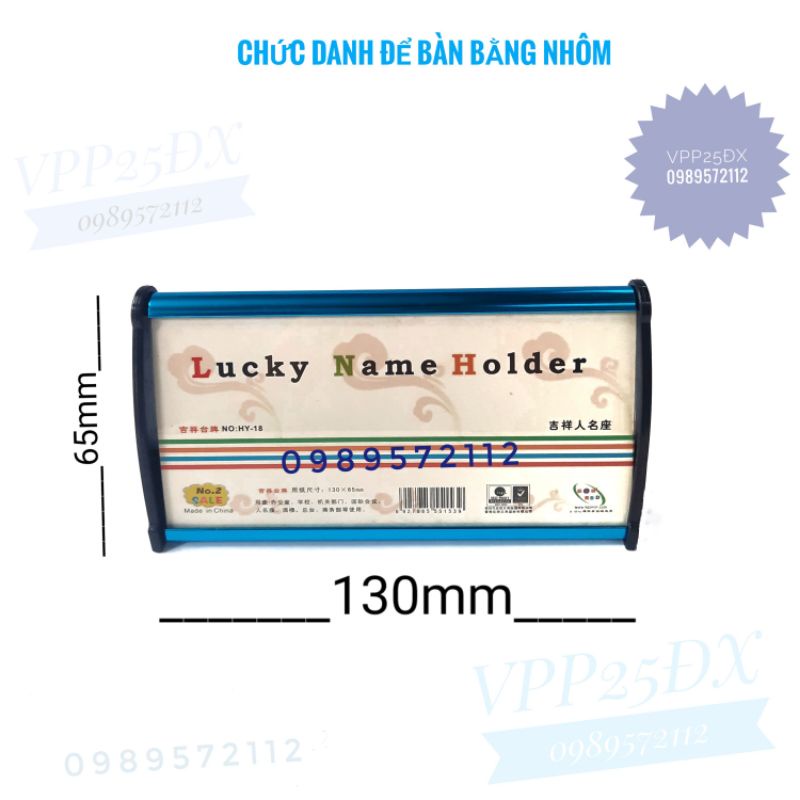 Biển Chức danh để bàn bằng nhôm (130mm*65mm).