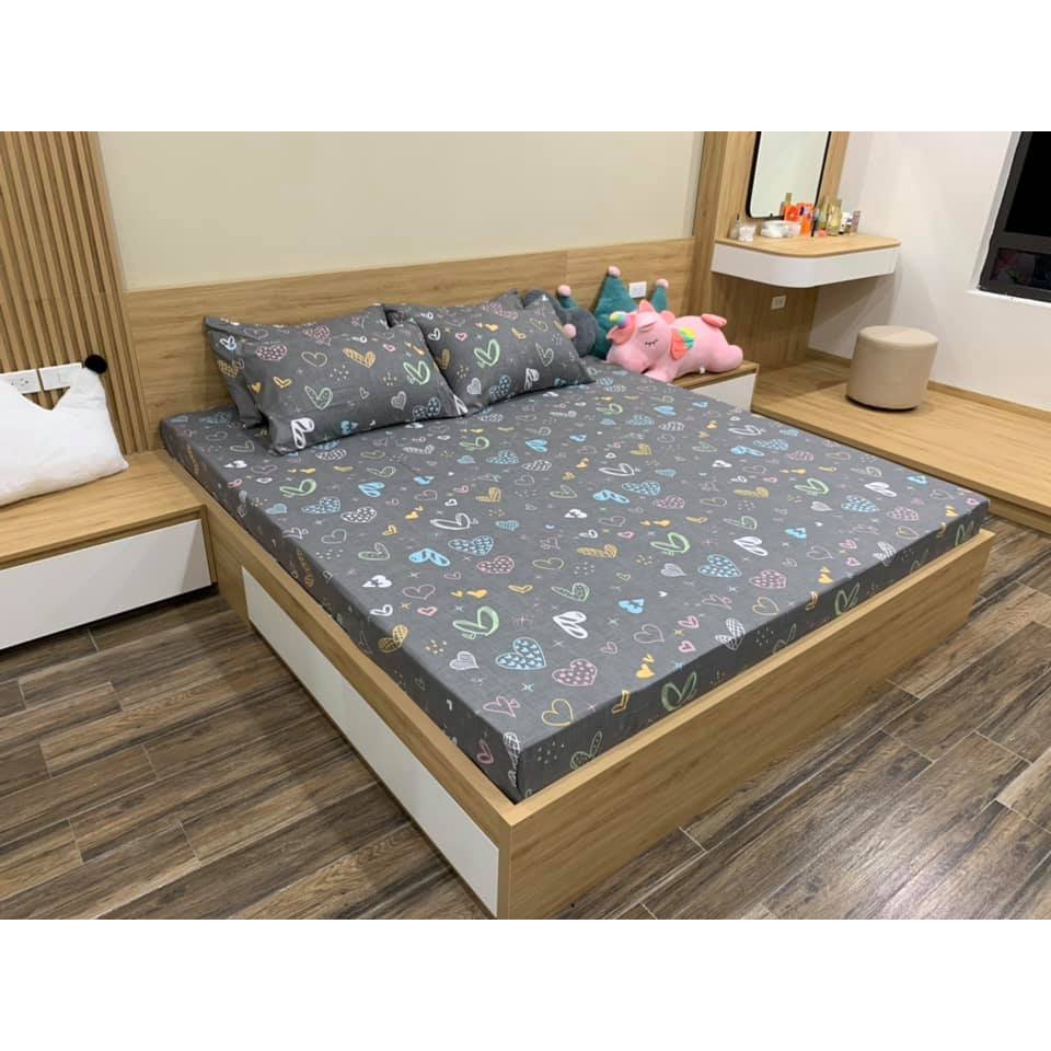 Ga Trải Giường Poly Cotton Mẫu Đẹp,có chọn mẫu-HỌA TIẾT TRÁI TIM