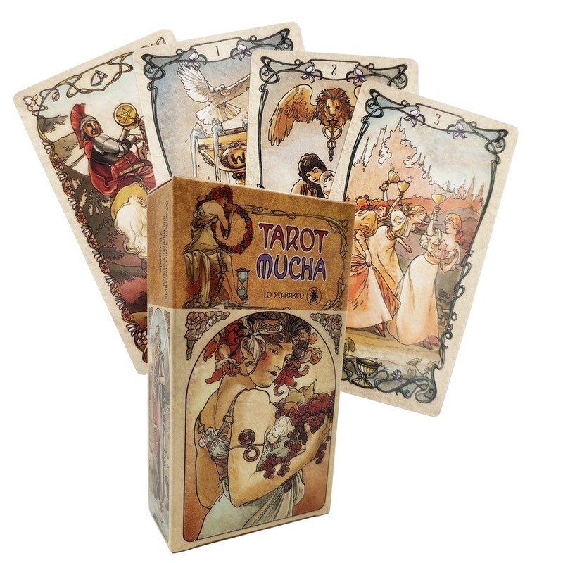 READY!!! SHIP FAST!! Bộ bài Tarot Tarot Mucha Card Deck Tarot full English Card Game