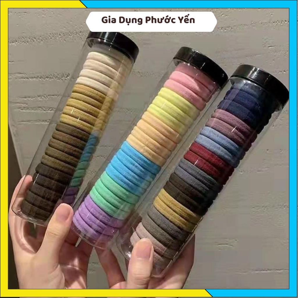 Ống chun buộc tóc trơn nhiều màu sắc cho nữ (20 chun)