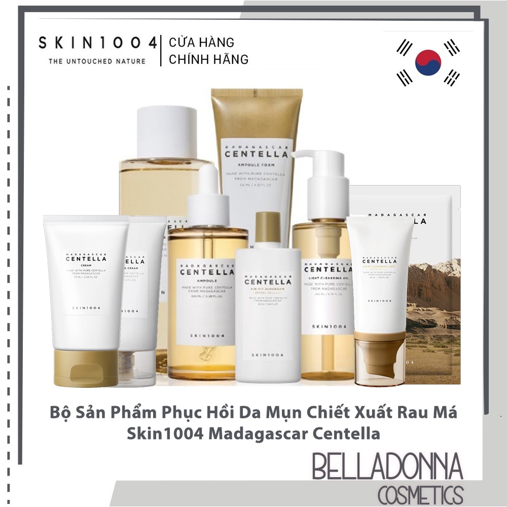 [CHÍNH HÃNG] Bộ Sản Phẩm Dưỡng Da, Ngừa Mụn Skin1004 Madagascar Centella [7 items]