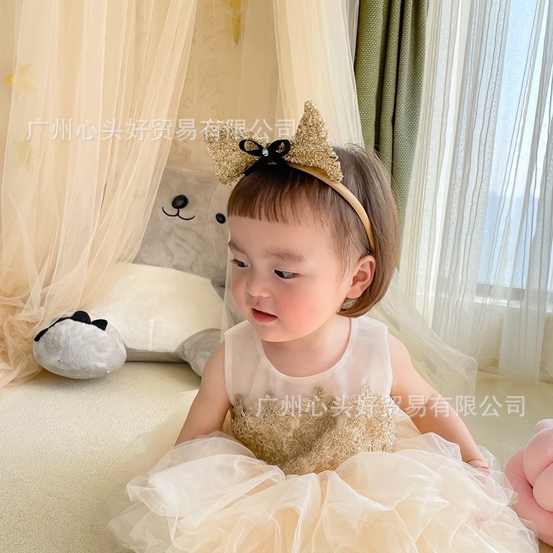 Bờm, kẹp tóc nơ lấp lánh cho bé cưng