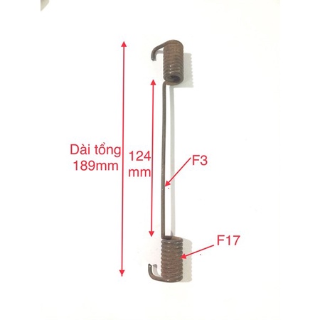 Lò xo Kéo Má Phanh 1041 dài 19 phi 16 phụ tùng ô tô