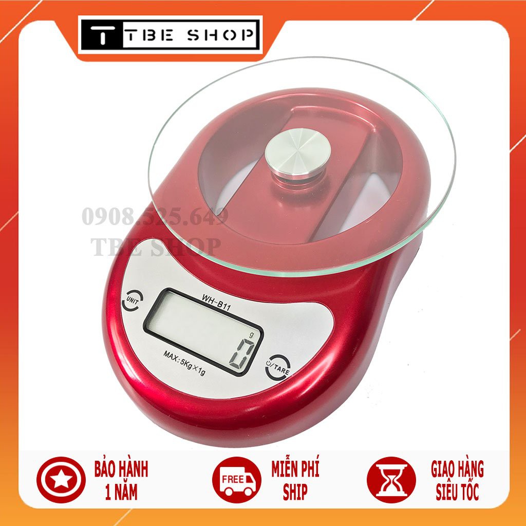 Cân Điện Tử Mini 5kg WH B11 Chính Hãng Dùng Trong Nhà Bếp & Làm Bánh