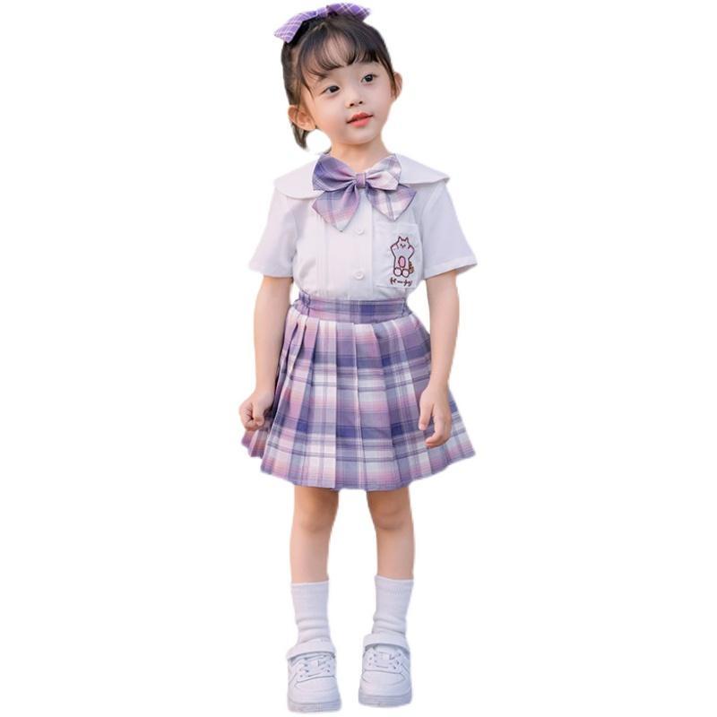 Chân Váy Ngắn Xếp Ly Sọc Ca Rô Thời Trang Mùa Hè Xinh Xắn Cho Bé Gái