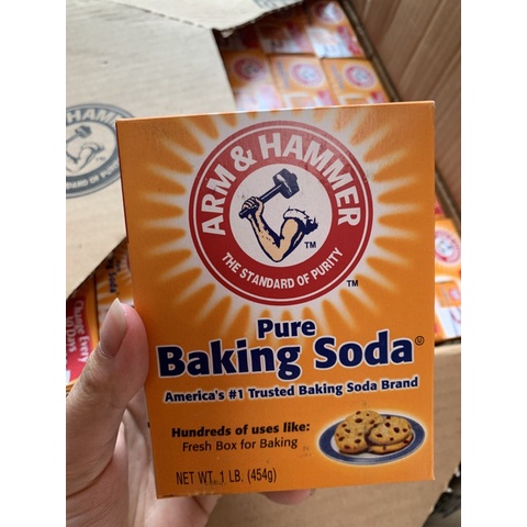 Bột Baking Soda 454g nhập khẩu Mỹ (USA) giúp làm trắng răng, khử hôi miệng, làm bánh, tẩy rửa, ngâm rau,...