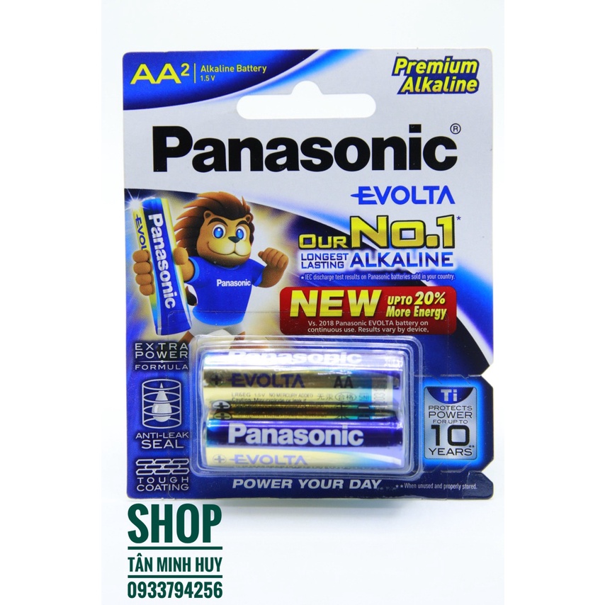 COMBO 5 Vỉ Pin AA panasonic Evolta-LR6EG/2B