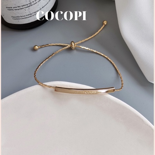 Lắc tay nữ, Vòng tay nữ khóa rút gắn chữ " LUCKY " phong cách Hàn Quốc Cocopi.accessories