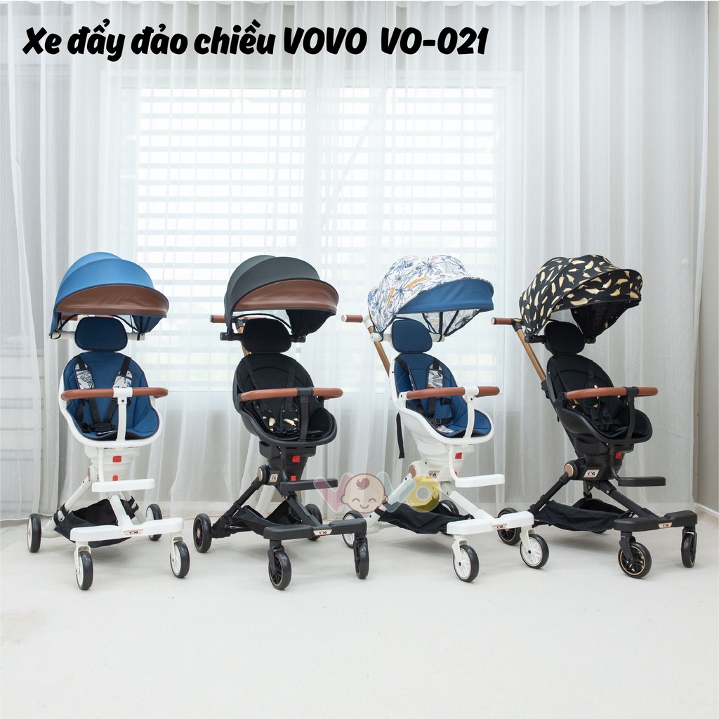 Xe Đẩy Gấp Gọn  Đảo Chiều Vovo VO-021, Hàng Cao Cấp Cho Bé Mẫu Mới 2023