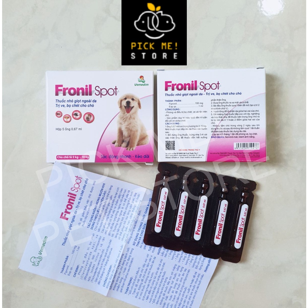 Fronil Spot - Nhỏ gáy ve rận, bò chét cho CHÓ