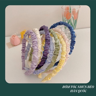 Bờm kẹp tóc hàn quốc cài tóc thời trang cao cấp bờm tóc nhún bèo nhiều màu hàn quốc_leau bt32