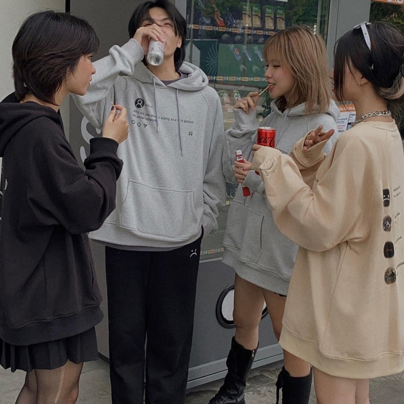 Áo Nỉ Hoodie SADTAGRAM HOODIE From Rộng Unisex Chất Nỉ Dày Dặn Ảnh Thật