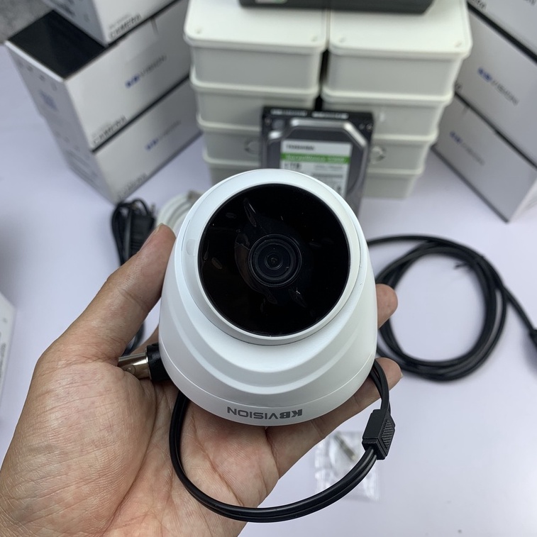 Trọn bộ 4 Camera KBVISION Full HD 1080p 2MP - Đầu ghi hình 4 kênh - Full Phụ Kiện