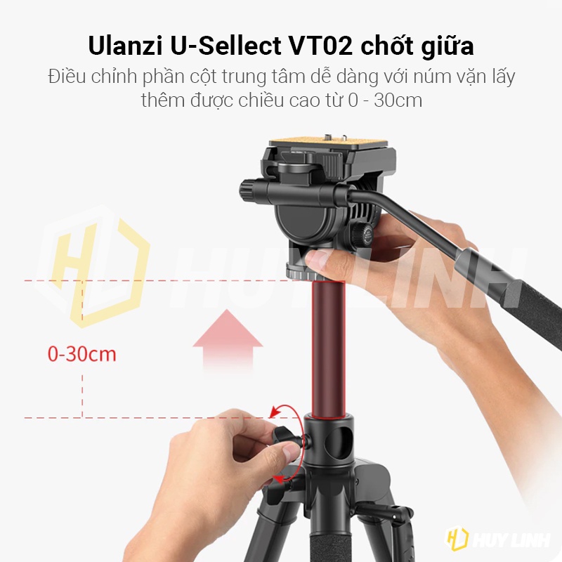 Chân Tripod đa năng Ulanzi U-SELECT VT02 Cho Điện Thoại/Máy ảnh Mirroless, DSLR