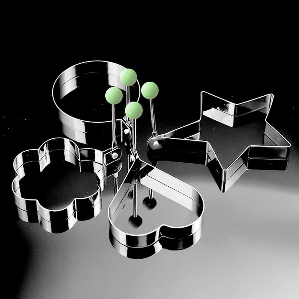 Khuôn Chiên Trứng Ốp La Bằng Thép Không Gỉ Hình Hoa / Ngôi Sao