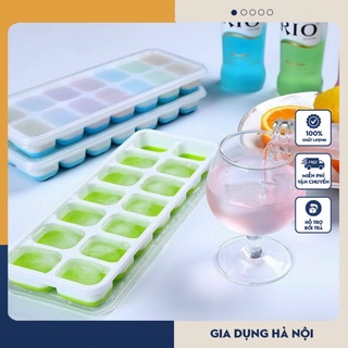 Khay làm đá silicon 14 ô có nắp đậy