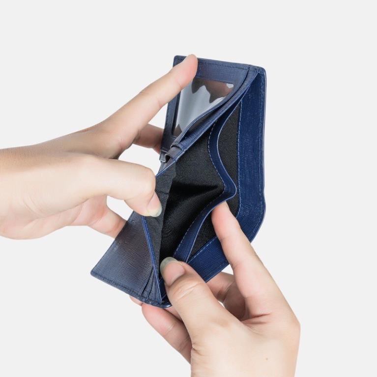 Ví nam mini, bóp nam nhỏ gọn cao cấp Cosmos da nhập khẩu - thời trang OLUX - full box