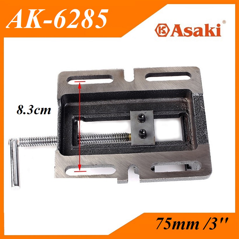 Ê tô bàn khoan 75mm/3'' Asaki AK-6285 - Độ mở tối đa 75mm