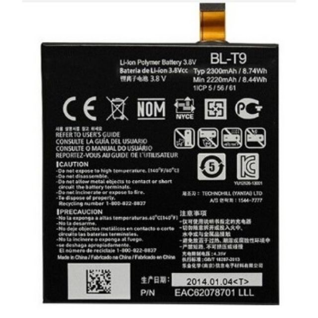 Pin LG Nexus 5/D820/D821/T9 xịn có bảo hành