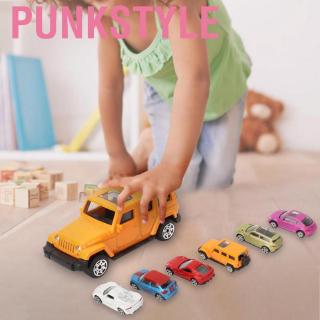 Punkstyle 1:64 Scale 6PCS Miniature Car Toy Vehicles Pull Back Model Toys Simulation Alloy Set Gift for Kids Bo