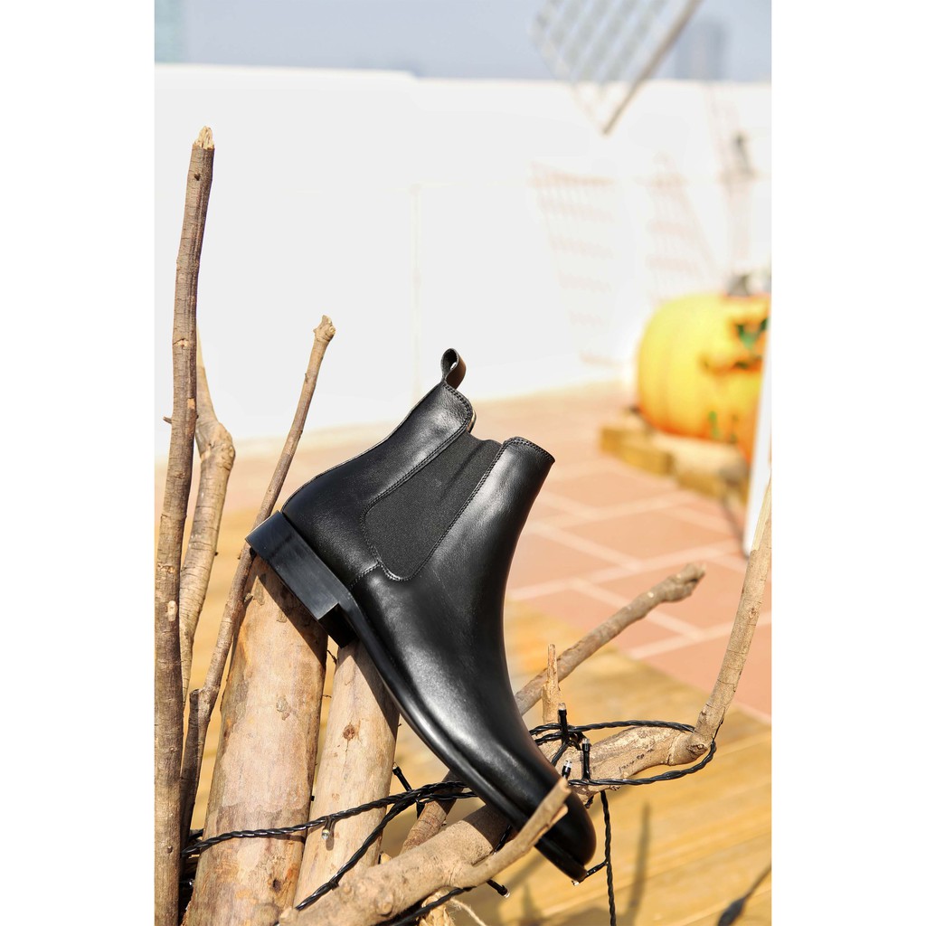 (Cao cấp) Giày Chelsea Boot Toroshoes Da Bò M801.1 Đen