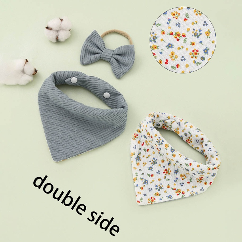 Set 2 Băng Đô Nơ Co Giãn Xinh Xắn Cho Bé Gái