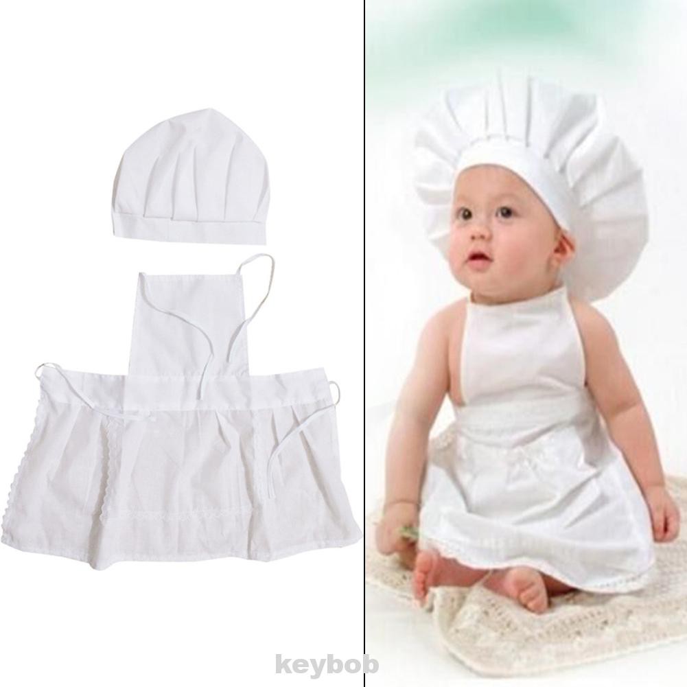 Bộ Trang Phục Đầu Bếp Vải Cotton Pha Làm Đạo Cụ Chụp Ảnh Cho Bé