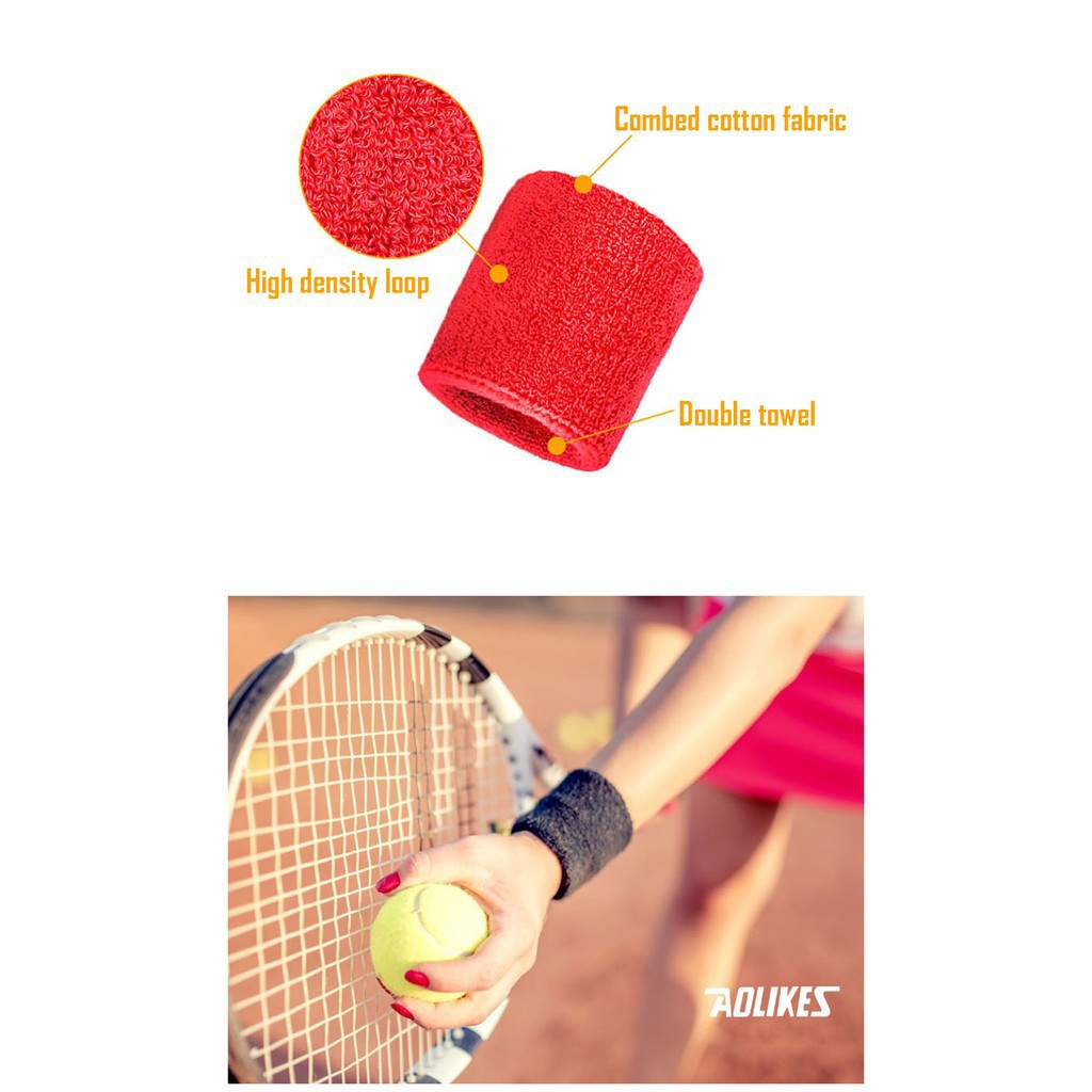 Băng thấm mồ hôi cổ tay thoáng khí khi chơi thể thao,tập Gym, Tennis(1 chiếc)