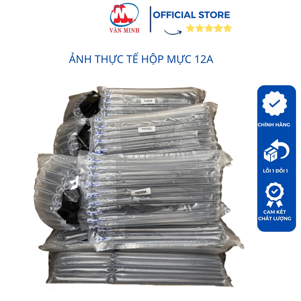 Hộp mực máy in Canon 2900, hộp mực  12A, có lỗ đổ mực thải, không vỏ