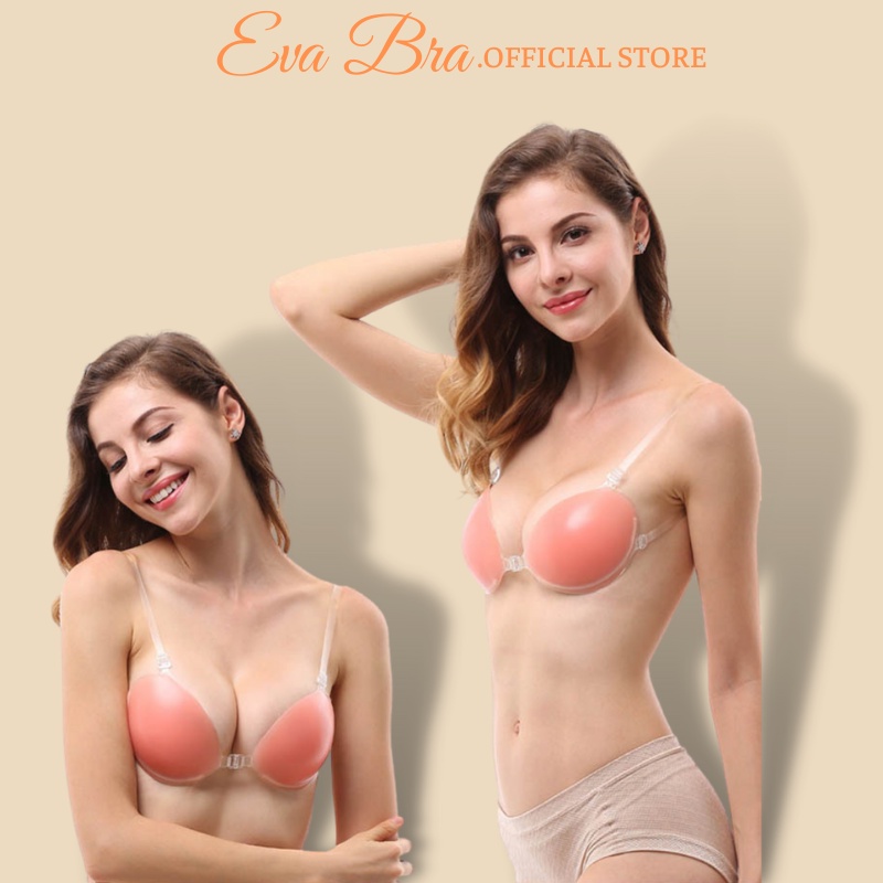 Miếng Dán Nâng Ngực Eva Bra Cài Trước Tạo Khe Chống Tụt Silicon Cao Cấp GB4949
