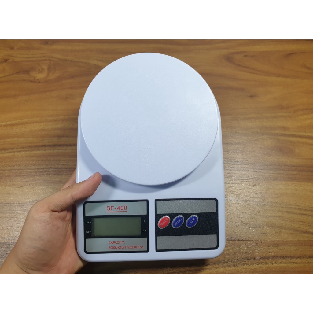 Cân điện tử Electronic Kitchen Scale 5kg SF-400 dùng trong nhà bếp -Cân tiểu ly - Điện nước gia dụng Hoàng Kim